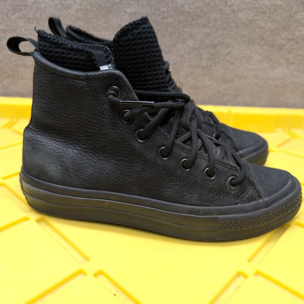 Converse Lunarlon All Star Counter Climate Black Leather High Top Women's Size 7